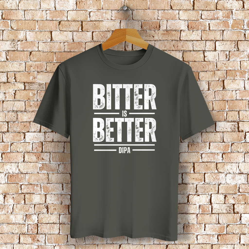 Bitter is Better – DIPA T-Shirt für Craftbier-Fans & Hopfen-Liebhaber - Bio-Baumwolle - Unisex