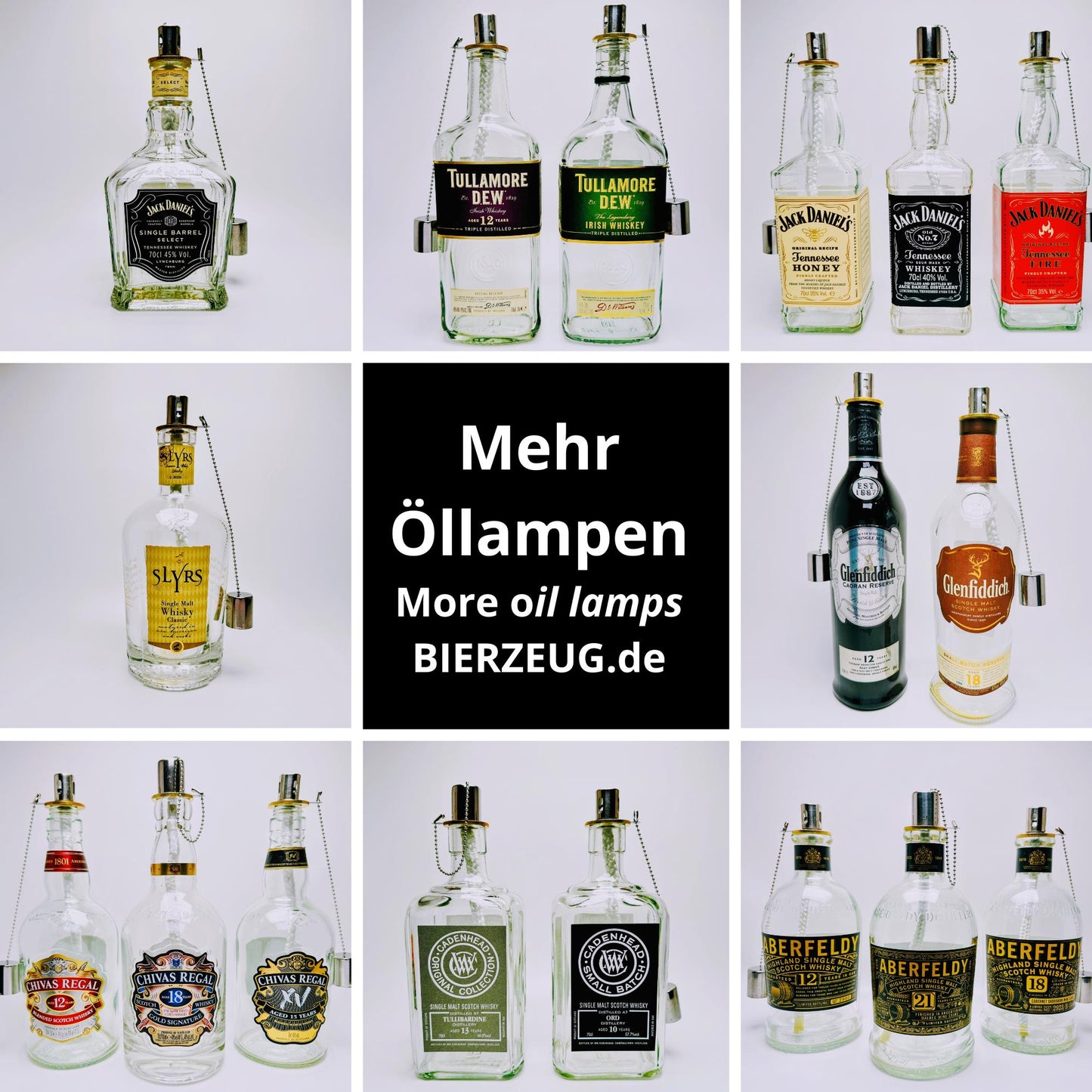 Whisky-Öllampe ”Aberfeldy” | Handgemachte Öllampe aus Aberfeldy Whiskey Flasche | Upcycling Deko | Individuelles Geschenk