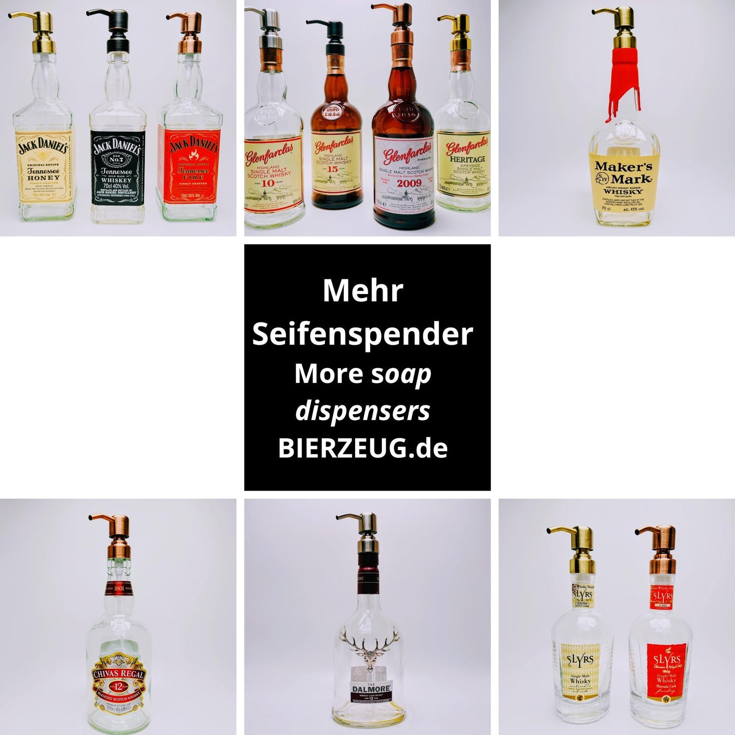 Whisky-Seifenspender “Chivas Charm” | Upcycling Pumpspender aus Chivas Regal Flaschen | Nachfüllbar mit Seife | Bad Deko | Geschenk | H:28cm