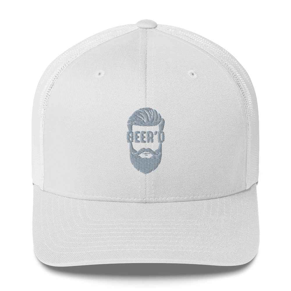 Trucker Cap mit Stick BEERD – Lustiges Geschenk für Bier- und Bart-Liebhaber – Snapback Mesh Cap für Männer - Cappy für Craftbeer Fans