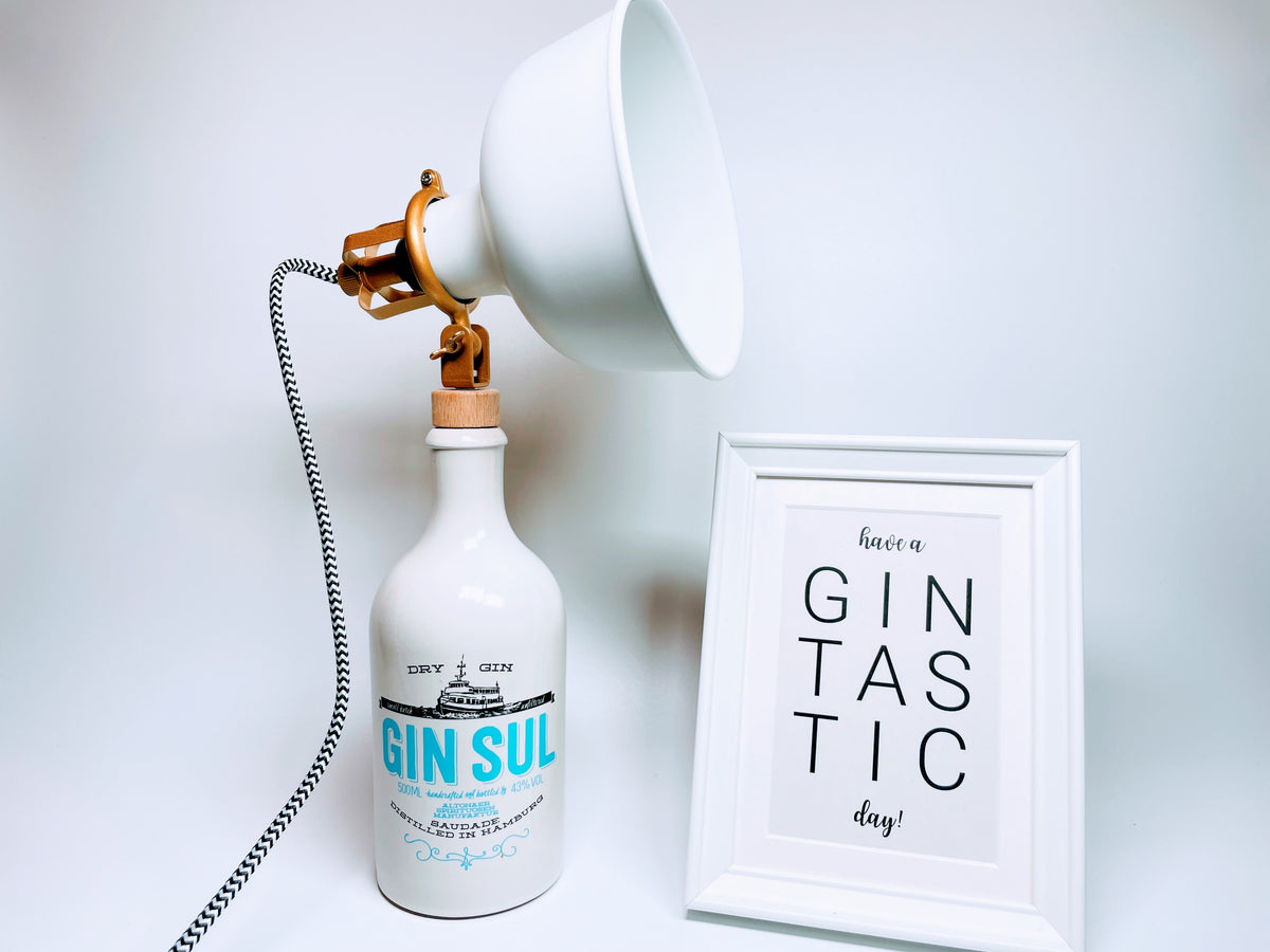 Gin Sul Seifenspender “Sul Spender” | Upcycling Pumpspender aus Gin Sul Flasche | Nachfüllbar | Deko Bad Geschenk Hamburg | 500ml - H:27cm
