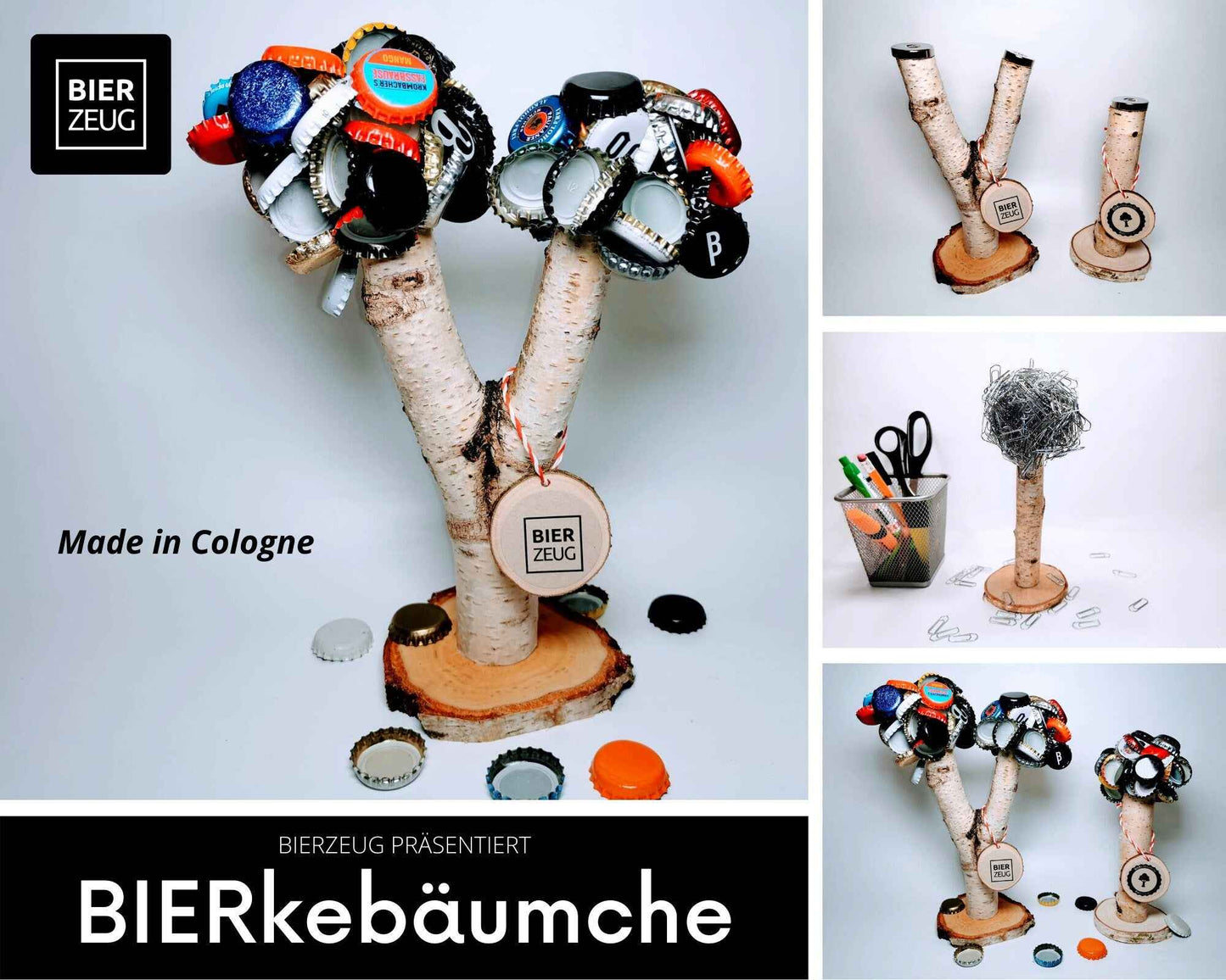 Astra KraftBIERbaum | Dein magnetischer Kronkorken-Sammler im Hamburg-Style | Handgemacht Upcycling | Astra Flasche | Hält 60+ Kronkorken