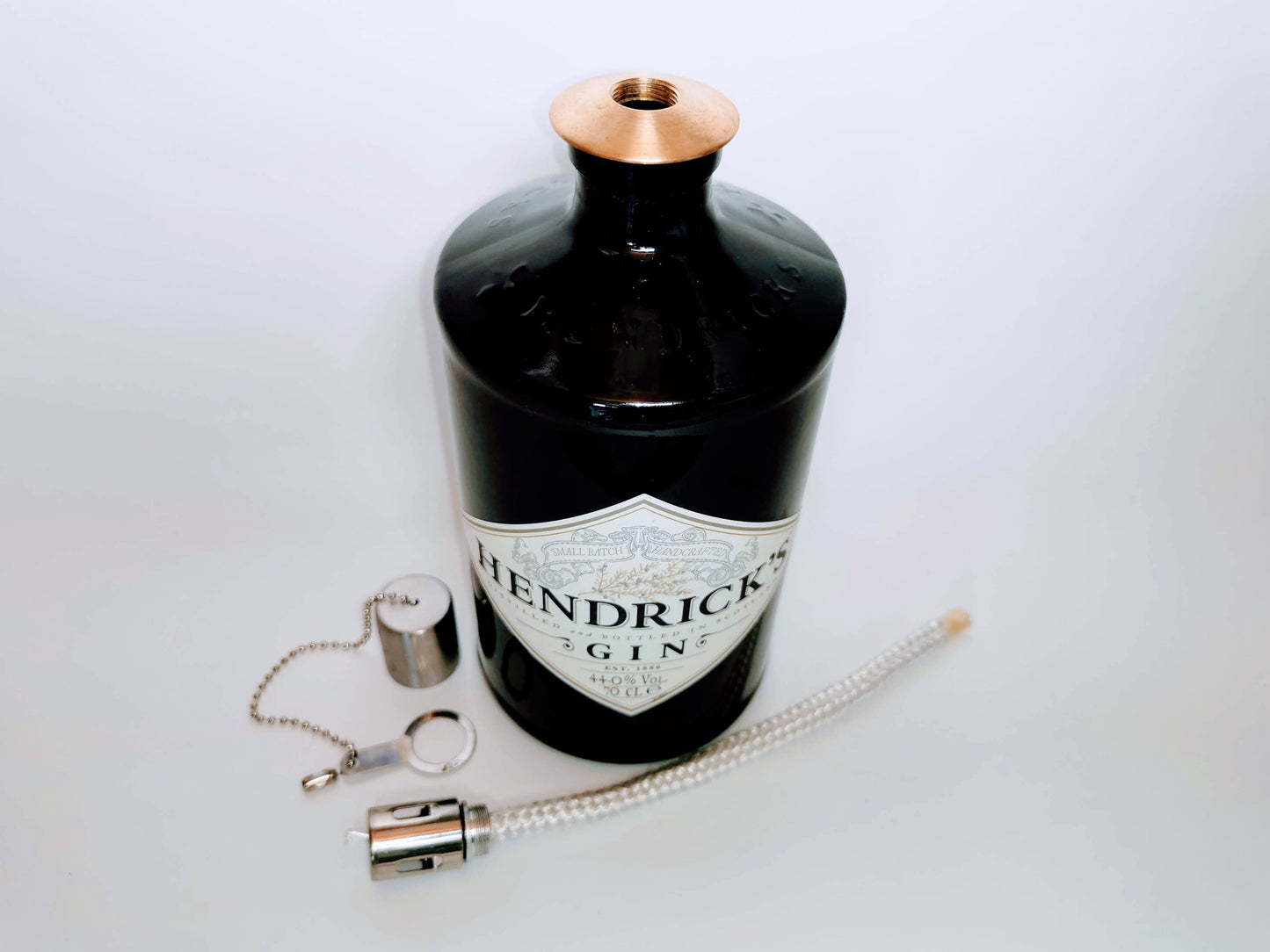 SALE: Upcycling Öllampen - Windlicht, Gartenfackel aus Gin, Rum und Whisky Flaschen - Reduziert Aktiv