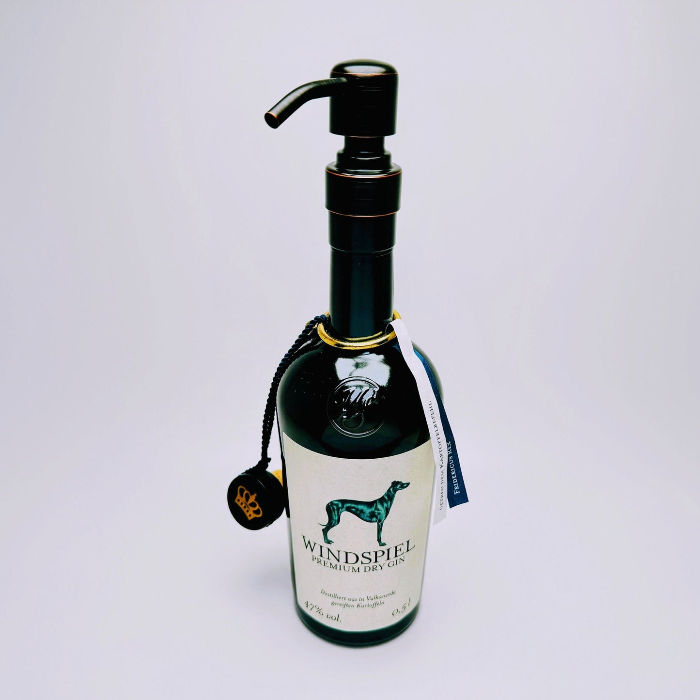 Gin-Seifenspender "Windspiel" | Upcycling Pumpspender aus Windspiel Gin Flaschen | Nachfüllbar mit Seife, Spüli | Bad Deko | Geschenk Eifel