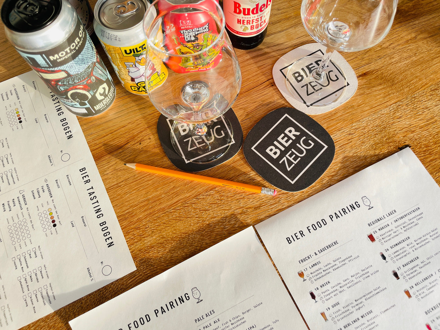 Bierbewertungsbogen (DE+EN) - Inkl. 100+ Food-Pairing-Tipps zu 32 Bier-Stilen - Bier Tasting bewerten - Für alle Biersorten - Download (PDF)