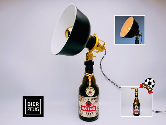 Astra-Lampe ”Nordlicht” | Handgemachte Tischlampe aus Bierflasche | Upcycling Deko-Leuchte | Perfektes Geschenk für Bier- und Hamburg-Fans