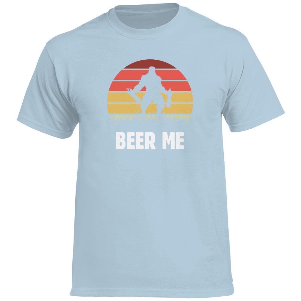 BEER ME T-Shirt mit Bigfoot-Motiv – Lustiges Bier-Shirt für Craftbier-Fans - 100% Baumwolle