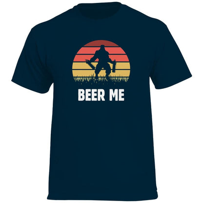 BEER ME T-Shirt mit Bigfoot-Motiv – Lustiges Bier-Shirt für Craftbier-Fans - 100% Baumwolle