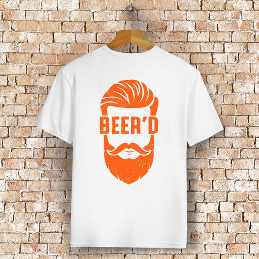 BEER'D T-Shirt mit Rückendruck – Bart trifft Bier - Für Craftbier und Bart-Fans mit Humor - 100% Bio-Baumwolle & Premium-Qualität