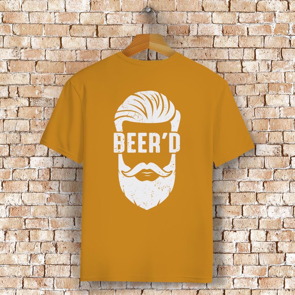 BEER'D T-Shirt mit Rückendruck – Bart trifft Bier - Für Craftbier und Bart-Fans mit Humor - 100% Bio-Baumwolle & Premium-Qualität