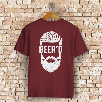 BEER'D T-Shirt mit Rückendruck – Bart trifft Bier - Für Craftbier und Bart-Fans mit Humor - 100% Bio-Baumwolle & Premium-Qualität