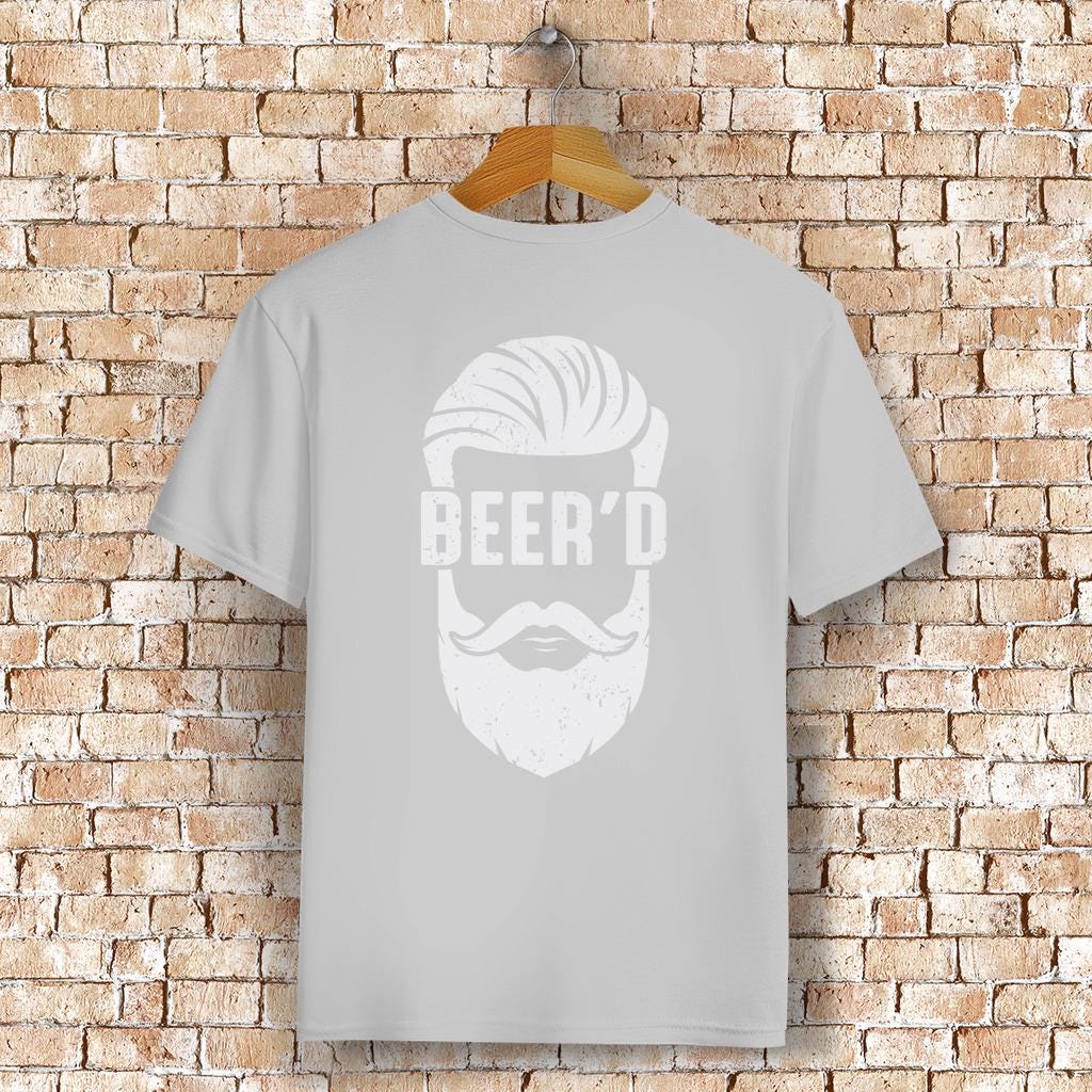 BEER'D T-Shirt mit Rückendruck – Bart trifft Bier - Für Craftbier und Bart-Fans mit Humor - 100% Bio-Baumwolle & Premium-Qualität