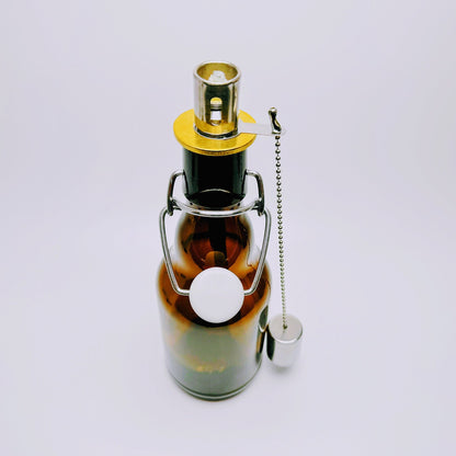 Bügelflaschen-Öllampe “Bügel Burner“ | Handgemachte Öllampe aus Bierflaschen | Ideal für Garten & Balkon | Perfektes Bierliebhaber Geschenk