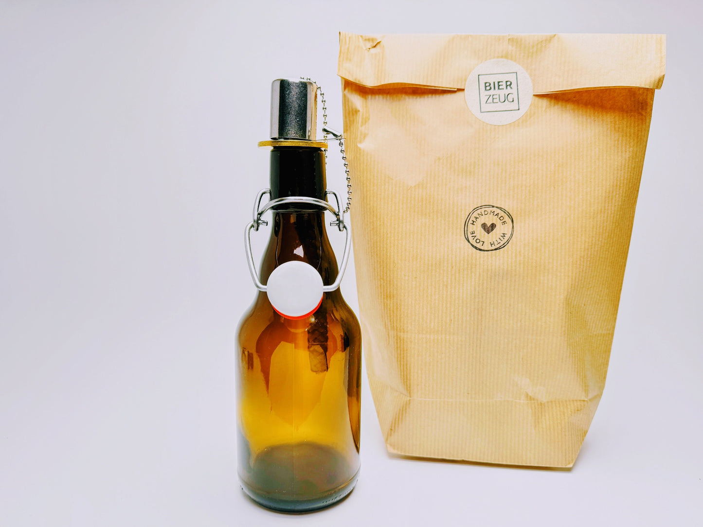 Bügelflaschen-Öllampe “Bügel Burner“ | Handgemachte Öllampe aus Bierflaschen | Ideal für Garten & Balkon | Perfektes Bierliebhaber Geschenk