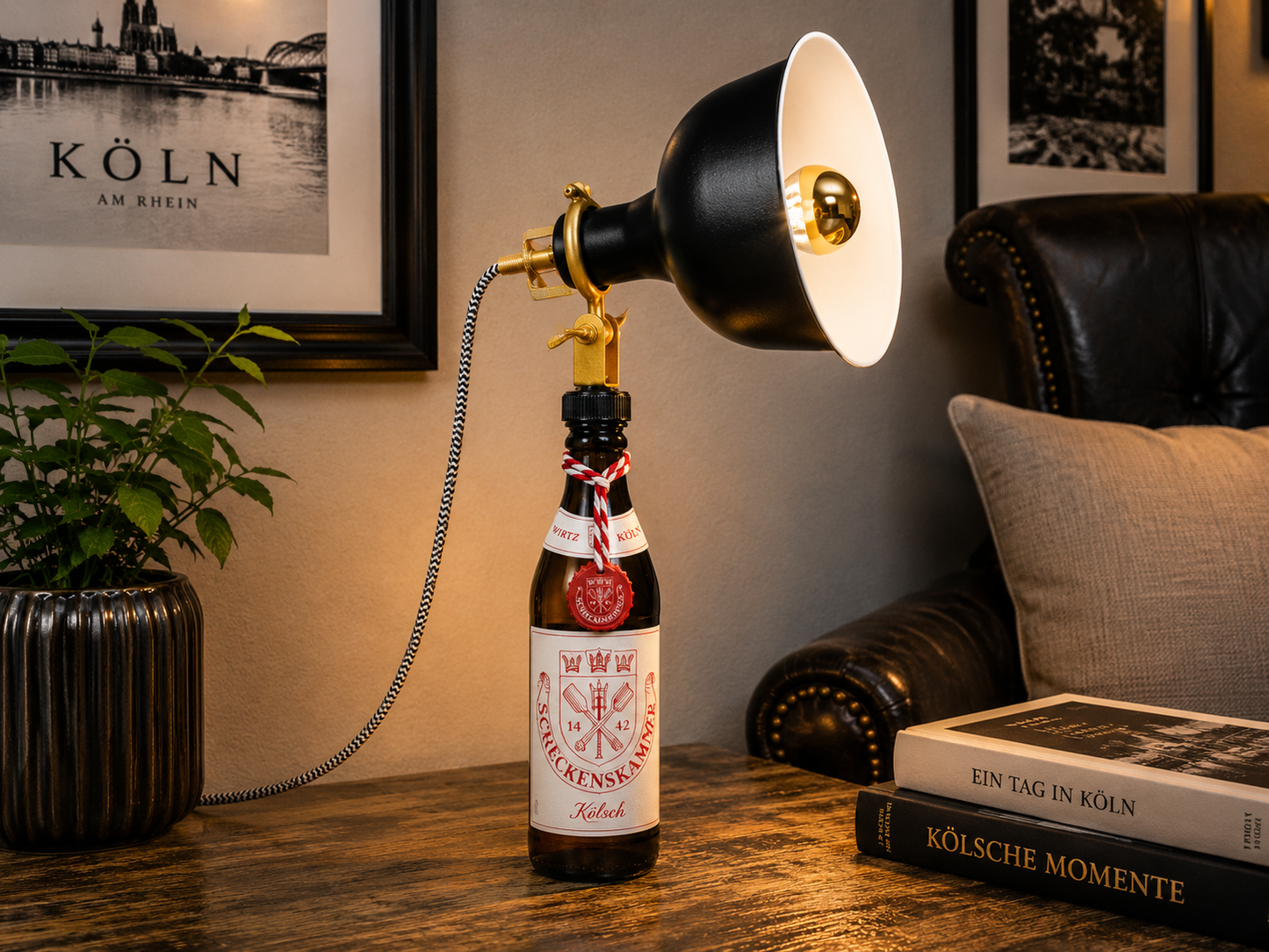 Kölsch Seifenspender aus echter Kölschflasche – Handgemachter nachfüllbarer Design Pumpspender – Geschenkidee aus Köln für Bier Liebhaber