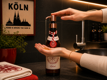 Kölsch Soap Dispenser "Rhein Foam" | Refillable Dispenser from Kölsch Beer Bottles | Handmade Cologne Gift | Upcycling Bathroom Decor