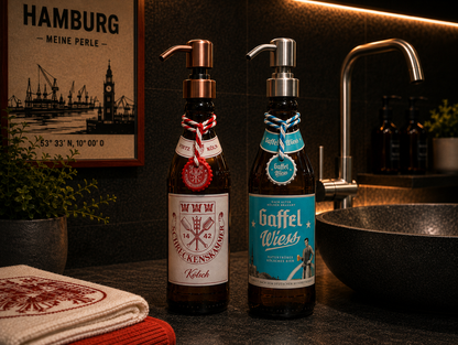 Kölsch Oil Lamp "Cologne Lights" | Handmade Upcycling Oil Lamps from Kölsch Bottles | Gift for Cologne Fans | Ideal for Garden & Balcony
