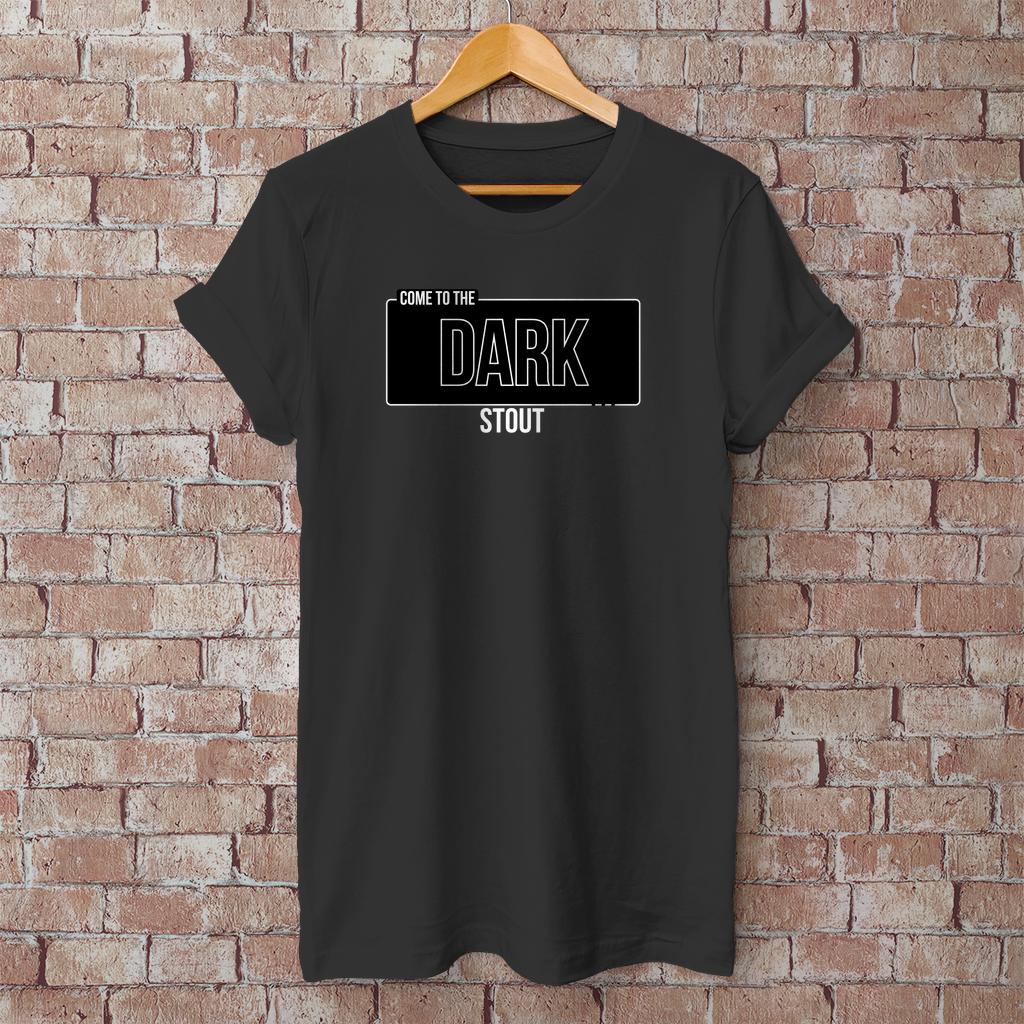 Come to the Dark STOUT - T-Shirt – Humorvolles Bier-Shirt für Stout-Fans & Craftbier-Nerds - Star Wars Fans - Baumwoll Unisex Shirt