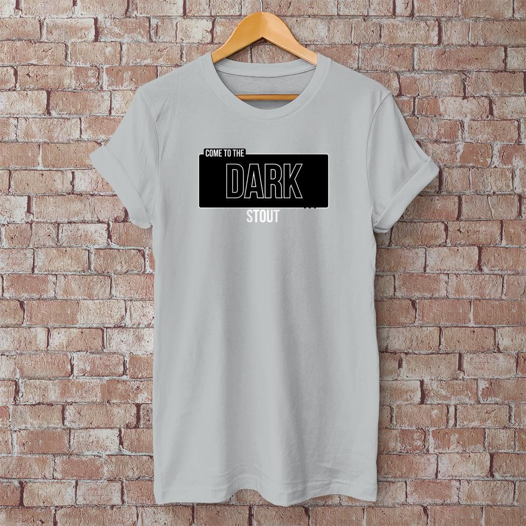 Come to the Dark STOUT - T-Shirt – Humorvolles Bier-Shirt für Stout-Fans & Craftbier-Nerds - Star Wars Fans - Baumwoll Unisex Shirt