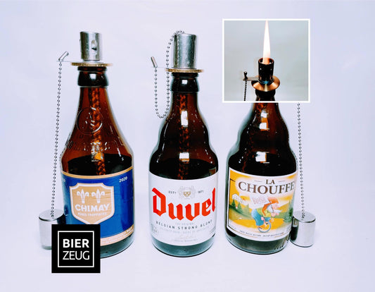 Craftbier-Öllampe | Handgemachte Öllampe aus Craftbeer-Flaschen | Upcycling | Handgemacht | Individuell | Geschenk | Deko | H:22-25cm