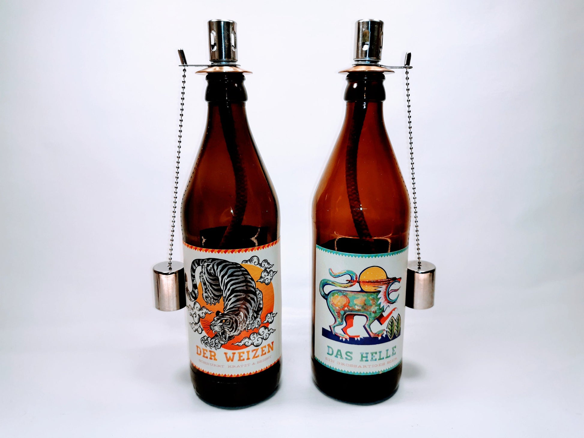 Craftbier-Öllampe | Handgemachte Öllampe aus Craftbeer-Flaschen | Upcycling | Handgemacht | Individuell | Geschenk | Deko | H:22-25cm