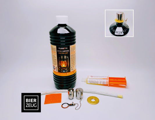 DIY Öllampen-Bausatz für Flaschen-Upcycling | Komplettset mit Kleber, Anleitung & Lampenöl | Verwandle deine Lieblings-Flaschen in Öllampen