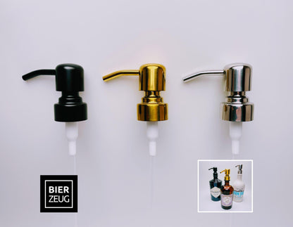 DIY Seifenspender-Bausatz für Flaschen-Upcycling | Edelstahl Pumpspender | Verwandle deine Lieblings-Flaschen in Seifenspender