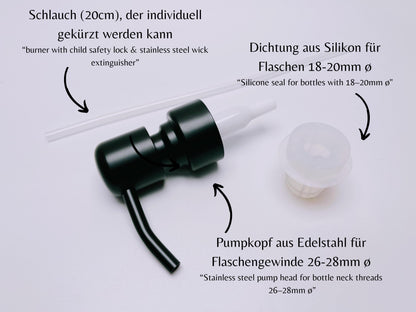DIY Seifenspender-Bausatz für Flaschen-Upcycling | Edelstahl Pumpspender | Verwandle deine Lieblings-Flaschen in Seifenspender