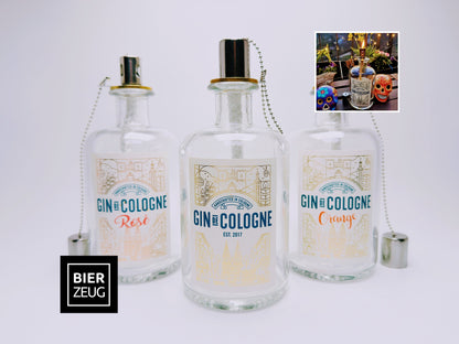 Gin Öllampe “Gin de Cologne“ | Handgemachte Öllampe aus Gin de Cologne Flaschen | Upcycling | Handgefertigt | Individuell | Geschenk | Deko
