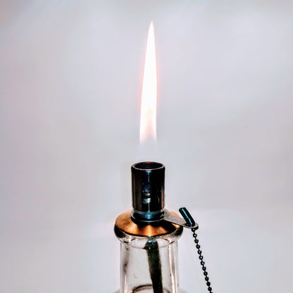 Gin Öllampe “Granit“ | Handgemachte Öllampe aus Granit Gin Flaschen | Upcycling | Handgefertigt | Individuell | Geschenk | Deko | H:24cm