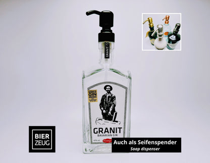 Gin Öllampe “Granit“ | Handgemachte Öllampe aus Granit Gin Flaschen | Upcycling | Handgefertigt | Individuell | Geschenk | Deko | H:24cm