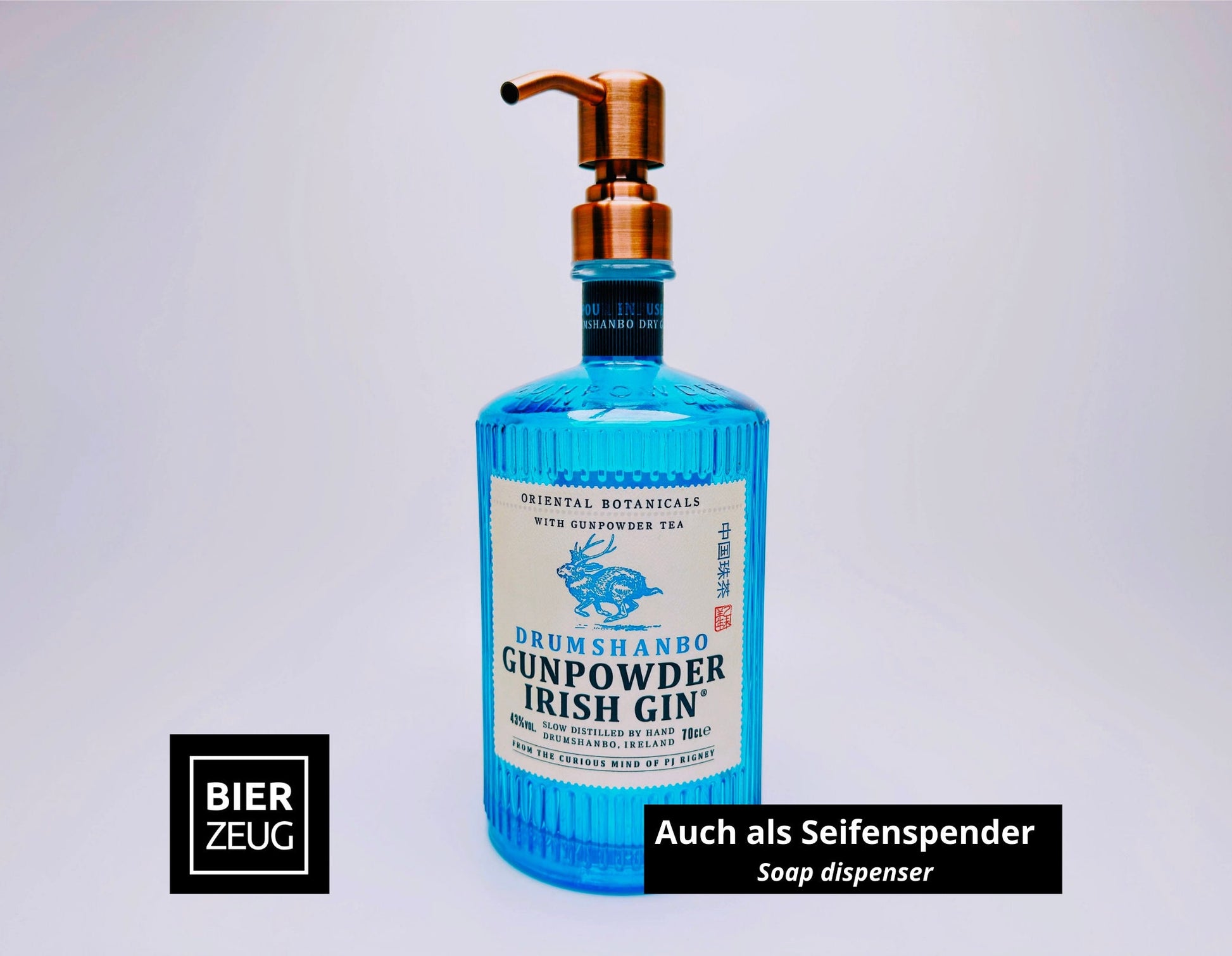 Gin Öllampe “Gunpowder“ | Handgemachte Öllampe aus Gunpowder Gin Flaschen | Upcycling | Handgefertigt | Individuell | Geschenk | Deko | H:20