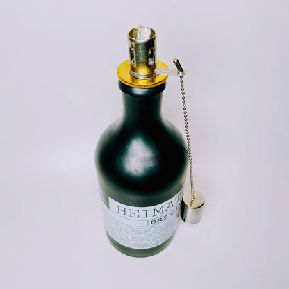 Gin Öllampe “Heimat“ | Handgemachte Öllampe aus Heimat Gin Flaschen | Upcycling | Handgemacht | Individuell | Geschenk | Deko Balkon Garten