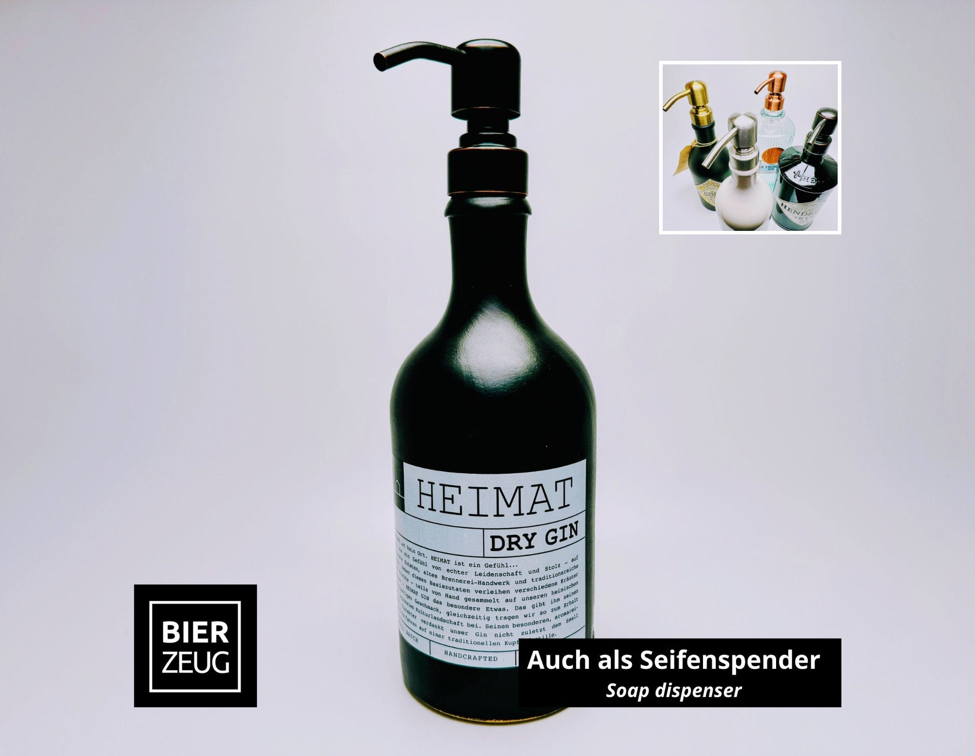 Gin Öllampe “Heimat“ | Handgemachte Öllampe aus Heimat Gin Flaschen | Upcycling | Handgemacht | Individuell | Geschenk | Deko Balkon Garten