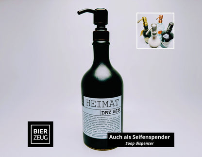 Gin Öllampe “Heimat“ | Handgemachte Öllampe aus Heimat Gin Flaschen | Upcycling | Handgemacht | Individuell | Geschenk | Deko Balkon Garten