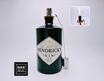 Gin Öllampe “Hendricks“ | Handgefertigte Öllampe aus Hendricks Gin Flaschen | Upcycling Deko | Einzigartiges Geschenk für Gin-Liebhaber