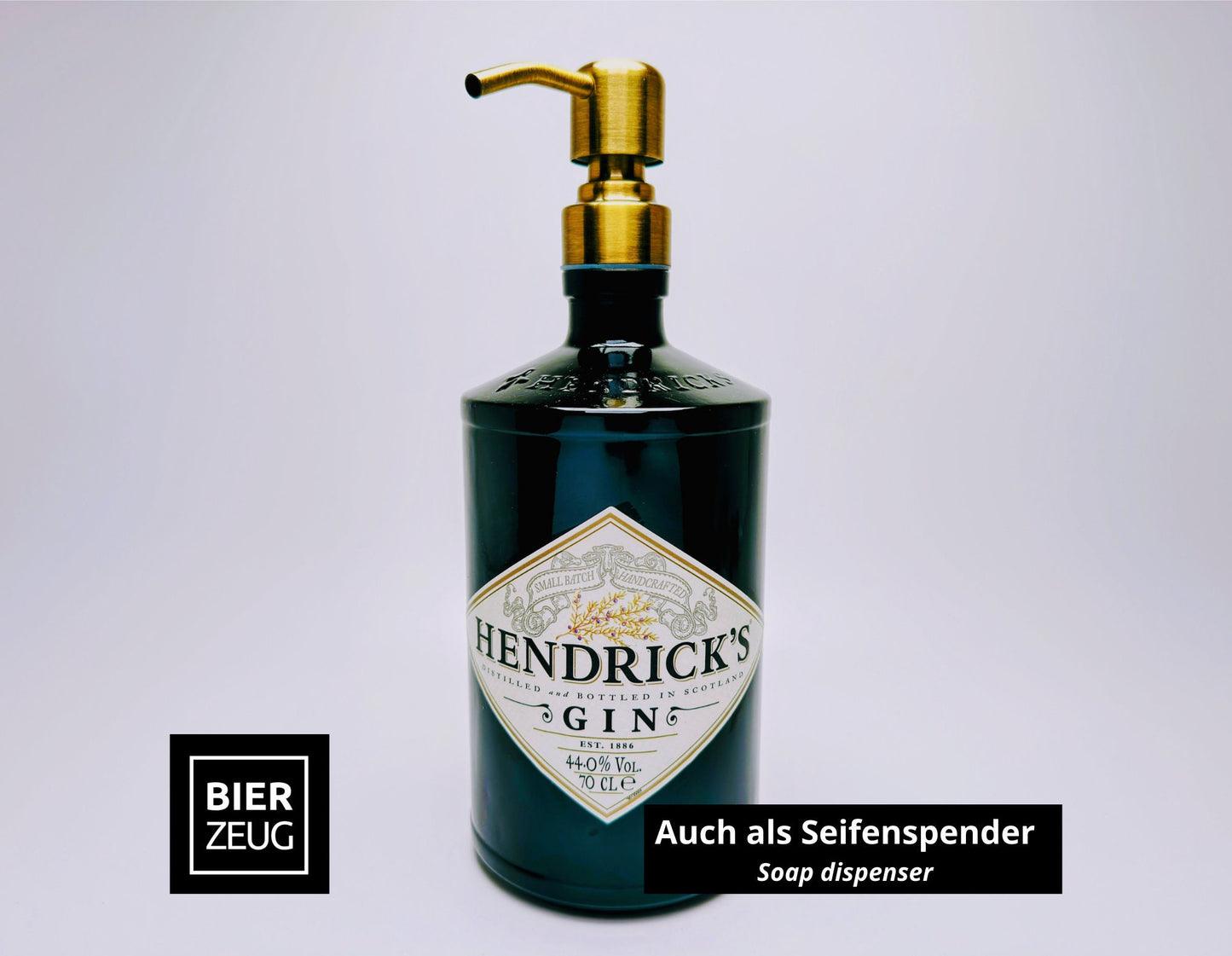 Gin Öllampe “Hendricks“ | Handgefertigte Öllampe aus Hendricks Gin Flaschen | Upcycling Deko | Einzigartiges Geschenk für Gin-Liebhaber