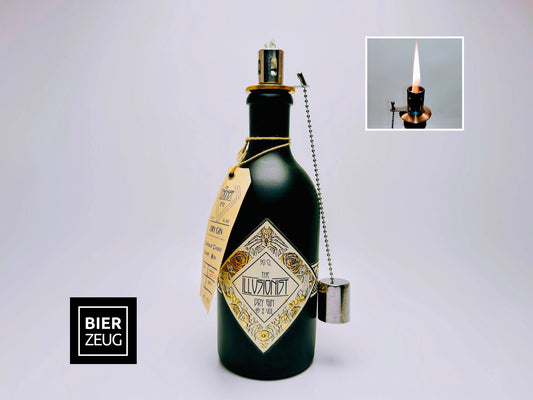 Gin Öllampe “Illusionist“ | Handgemachte Öllampe aus Illusionist Gin Flaschen | Upcycling, handgefertigt, individuell | Deko & Geschenkidee