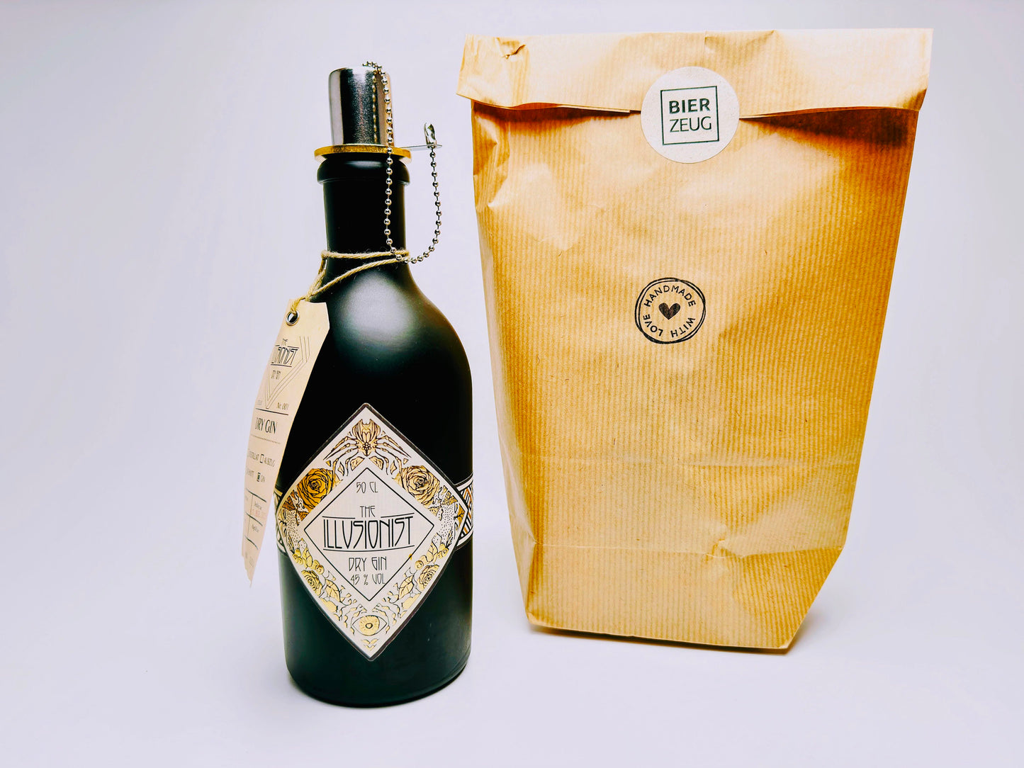 Gin Öllampe “Illusionist“ | Handgemachte Öllampe aus Illusionist Gin Flaschen | Upcycling, handgefertigt, individuell | Deko & Geschenkidee