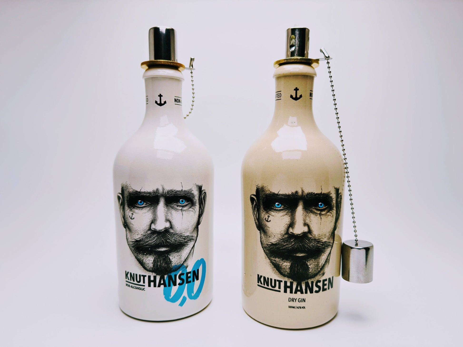 Gin Öllampe “Knut Hansen“ | Handgemachte Öllampe aus Knut Hansen Flaschen | Upcycling | Handgefertigt | Individuell | Geschenk | Deko