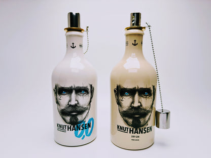 Gin Öllampe “Knut Hansen“ | Handgemachte Öllampe aus Knut Hansen Flaschen | Upcycling | Handgefertigt | Individuell | Geschenk | Deko
