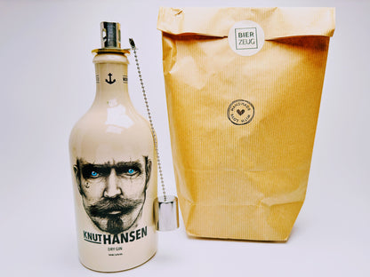 Gin Öllampe “Knut Hansen“ | Handgemachte Öllampe aus Knut Hansen Flaschen | Upcycling | Handgefertigt | Individuell | Geschenk | Deko