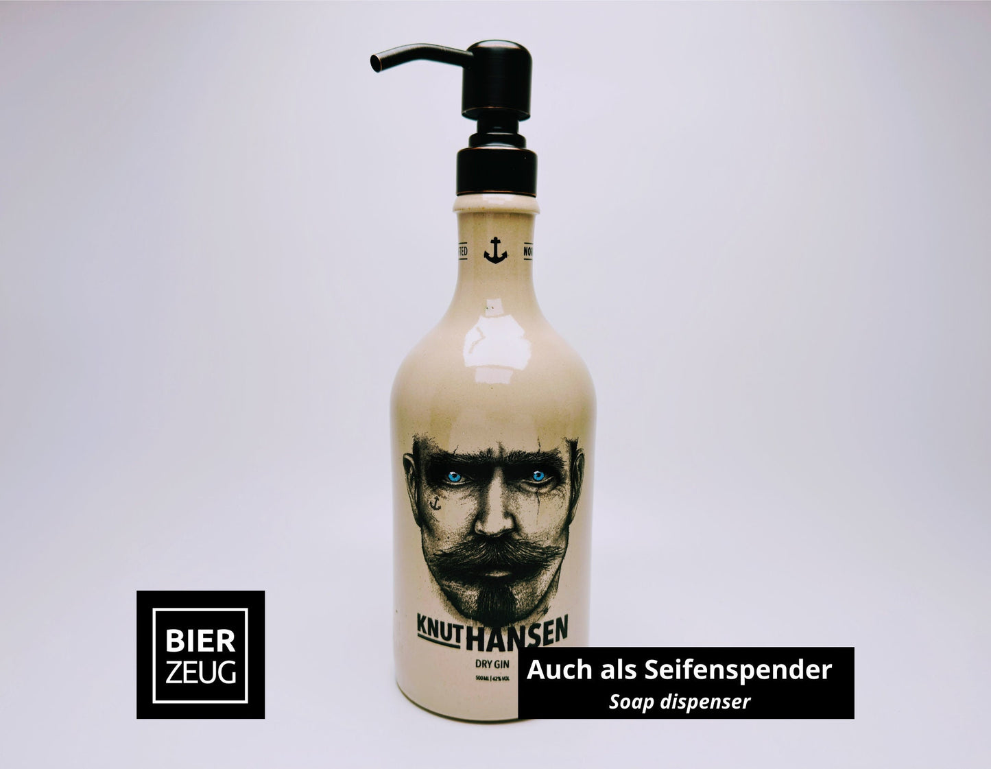 Gin Öllampe “Knut Hansen“ | Handgemachte Öllampe aus Knut Hansen Flaschen | Upcycling | Handgefertigt | Individuell | Geschenk | Deko
