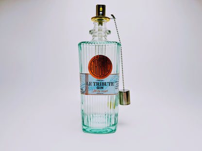 Gin Öllampe “Le Tribute“ | Handgemachte Öllampe aus Le Tribute Gin Flaschen | Upcycling | Handgefertigt | Individuell | Geschenk | Deko