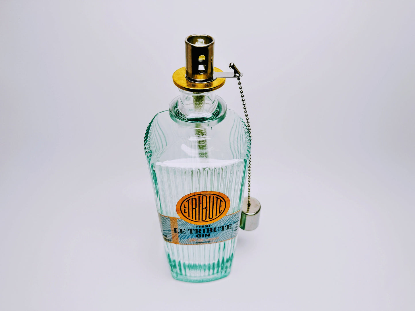 Gin Öllampe “Le Tribute“ | Handgemachte Öllampe aus Le Tribute Gin Flaschen | Upcycling | Handgefertigt | Individuell | Geschenk | Deko