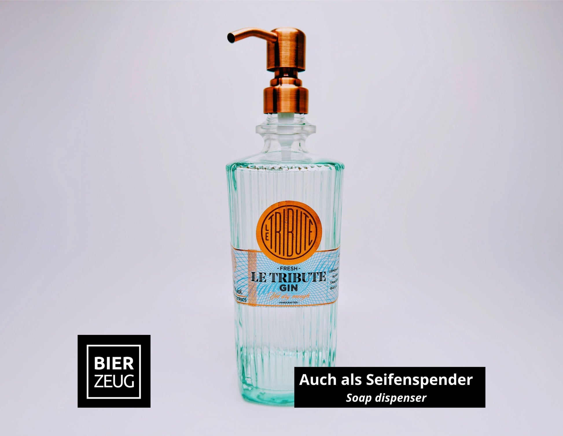 Gin Öllampe “Le Tribute“ | Handgemachte Öllampe aus Le Tribute Gin Flaschen | Upcycling | Handgefertigt | Individuell | Geschenk | Deko
