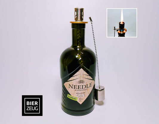 Gin Öllampe “Needle“ | Handgemachte Öllampe aus Needle Gin Flaschen | Upcycling | Handgefertigt | Individuell | Geschenk | Deko | H:22cm