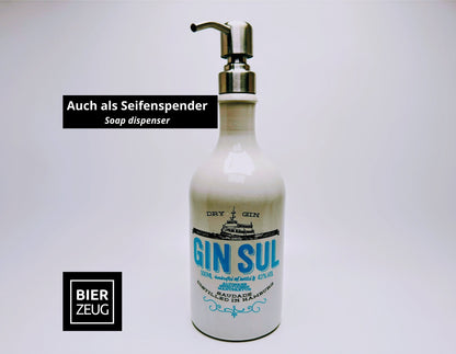 Gin Öllampe “Sul“ | Handgemachte Öllampe aus Gin Sul Flaschen | Upcycling | Handgefertigt | Individuell | Geschenk | Hamburg | Deko | H:24cm