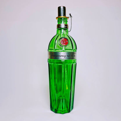 Gin Öllampe “Tanqueray“ | Handgemachte Öllampe aus Tanqueray Gin Flaschen | Upcycling | Handgemacht | Individuell | Geschenk | Deko | H:30cm