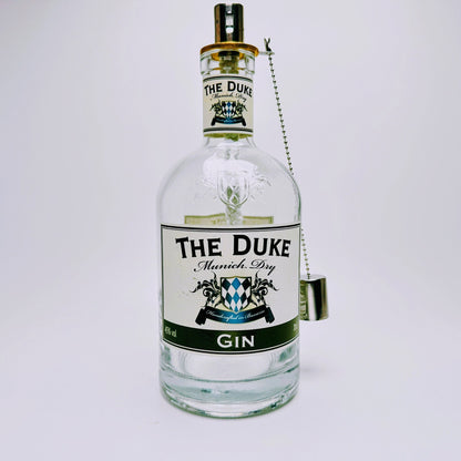 Gin Öllampe “The Duke“ | Handgemachte Öllampe aus The Duke Gin Flaschen | Upcycling | Handgemacht | Individuell | Geschenk | Deko | H:25cm
